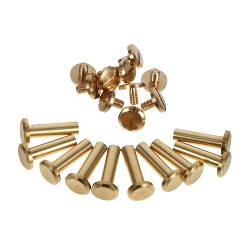 Cabilock 10 Stück Teiliges Buchschrauben aus Kupfer Langlebige Binding Screws für Fotoalben und Gürtel Vielseitige Befestigungsschrauben für Scrapbook Stabiles Design für Ordentliche Cabilock 10 Stück Teiliges Buchschrauben aus Kupfer Langlebige Binding Screws für Fotoalben und Gürtel Vielseitige Befestigungsschrauben für Scrapbook Stabiles Design für Ordentliche von Cabilock