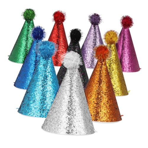 Cabilock 10 Stück Teiliges Bunte Geburtstagshüte für Erwachsene und Haustiere Bequeme Partyhüte aus Polyester im Design für Fest für Geburtstagsfeiern Cabilock 10 Stück Teiliges Bunte Geburtstagshüte für Erwachsene und Haustiere Bequeme Partyhüte aus Polyester im Design für Fest für Geburtstagsfeiern von Cabilock