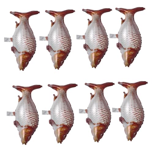 Cabilock 10 Stück Teiliges Fischballon aus Aluminiumfolie Realistische Karpfenform Bunte Aufblasbare Fischdekoration für Geburtstagsfeiern Themenpartys und Vielseitige Festtagsanlässe von Cabilock