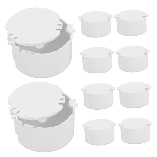 Cabilock 10 Stück Teiliges Rundes Kunststoffgehäuse Mini Steuerbox Präzise Passform Vielseitig Kompatibel Stilvolles Design für LED treiber und Ballast von Cabilock