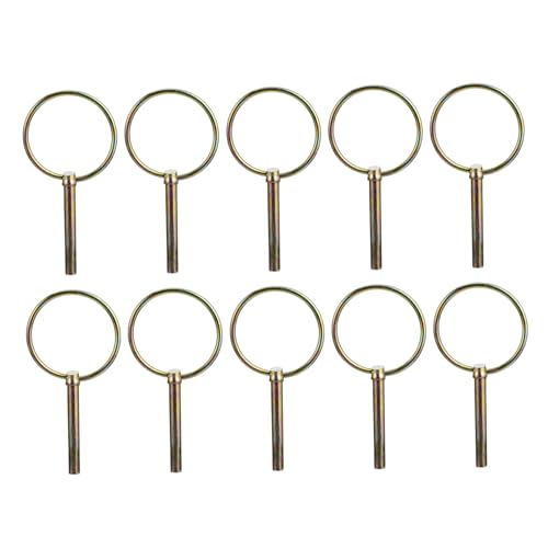 Cabilock 10 Stück Teiliges Verzinkte Heavy Duty Lynch Pins aus Karbonstahl Rost Korrosionsbeständig Federbelastete Sicherungsringe Geeignet für Traktoren Anhänger und Schwere Maschinen Cabilock 10 Stück Teiliges Verzinkte Heavy Duty Lynch Pins aus Karbonstahl Rost Korrosionsbeständig Federbelastete Sicherungsringe Geeignet für Traktoren Anhänger und Schwere Maschinen von Cabilock