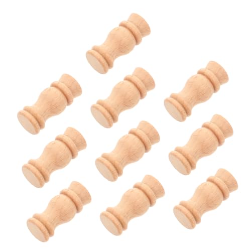 Cabilock 10 Stück Teiliges von Dekorativen Holzspindeln aus Unbehandeltem Holz für Möbel und Treppendekoration Klassische Langlebige Säulen für DIY Projekte Cabilock 10 Stück Teiliges von Dekorativen Holzspindeln aus Unbehandeltem Holz für Möbel und Treppendekoration Klassische Langlebige Säulen für DIY Projekte von Cabilock