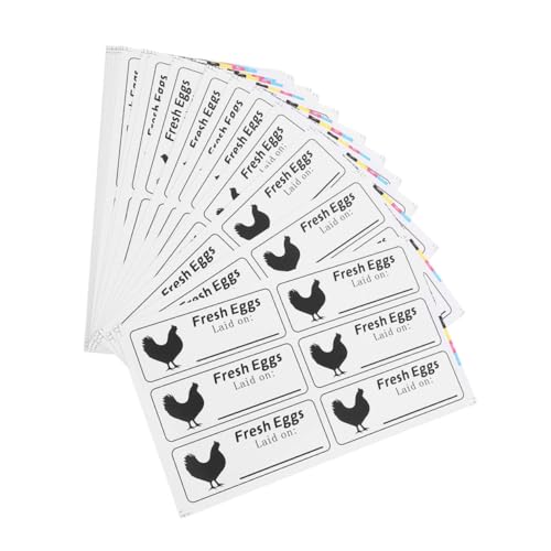 Cabilock 100 Blatt Hühner Eierkartonetiketten Selbstklebende Date Etiketten für Frische Eier für Kleine Wochenmärkte und Eierverpackungen Leicht Abziehbar Starker Haftung Cabilock 100 Blatt Hühner Eierkartonetiketten Selbstklebende Date Etiketten für Frische Eier für Kleine Wochenmärkte und Eierverpackungen Leicht Abziehbar Starker Haftung von Cabilock