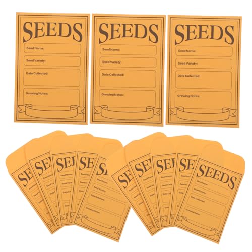Cabilock 100 Stck. Kleine Braune Kraftpapier Samenumschläge Selbstklebend Vielseitig für Blumen Pflanzen und Gemüsesamen Kompakt Leicht Praktische Aufbewahrung für Gartenbedarf von Cabilock