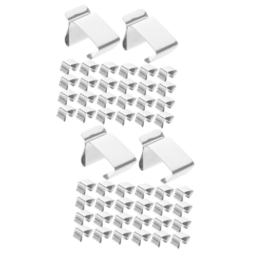 Cabilock 100 Stk weihnachtslicht dachrinnenclips Drahthalter für Lichterkette Kabelclip weihnachtsdeko christmas decorations Weihnachtsbeleuchtung Weihnachtslichtklammern für draußen Metall von Cabilock