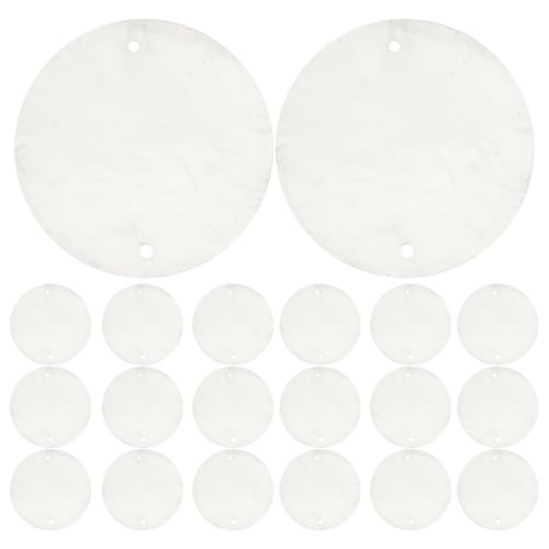 Cabilock 100 StüCk Runde Muscheln 5 cm, DIY Basteln Perlmutt Scheibens, WeißE Capizscheibens FüR Windspiele, TüRvorhäNge, Lampenschirme, Dekoration von Cabilock