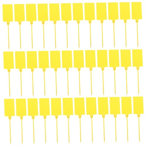 Cabilock 100 Stück Anhänger Zum Aufhängen Etikettierungs -tags Versand Klebeetiketten Kabeletiketten Schlüsselanhänger Mit Etiketten Kabelanhänger Leere Beschriftungsschilder Yellow Pp von Cabilock