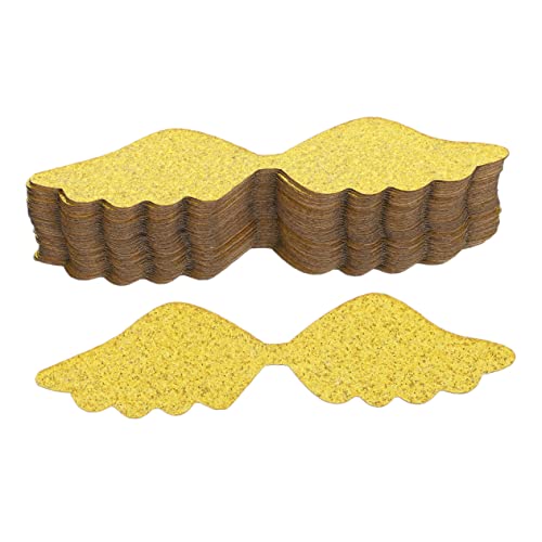Cabilock 100 Stück Goldene Schokoladen Dekorflügel aus Hochwertigem Papier Leichte Kreative Cake Insert Adorns für Zauberer Motto Geburtstags und Hochzeitstorten Partydekoration von Cabilock