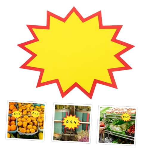 Cabilock 100 Stück Große Preisschilder aus Robustem Papier Auffällige Verkaufsschilder für Einzelhandel und Supermarkt Leuchtende Werbeetiketten zur Schnellen Preiskennzeichnung Cabilock 100 Stück Große Preisschilder aus Robustem Papier Auffällige Verkaufsschilder für Einzelhandel und Supermarkt Leuchtende Werbeetiketten zur Schnellen Preiskennzeichnung von Cabilock