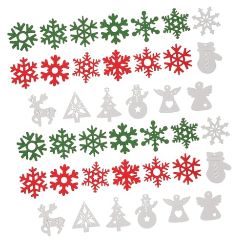 Cabilock 100 Stück Holz Schneeflockenscheiben Holzscheiben Ornamente Unbehandelte Holzausschnitte Weihnachts Schneeflocken Ornamente Holz Schneeflocken Ausschnitte von Cabilock