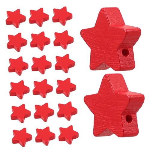 Cabilock 100 Stück Holzperlen Fünfzackige Sterne Rot DIY Basteln Patriotische Schmuckperlen Für Amerikanische Flagge Unabhängigkeitstag Dekoration Zubehör Cabilock 100 Stück Holzperlen Fünfzackige Sterne Rot DIY Basteln Patriotische Schmuckperlen Für Amerikanische Flagge Unabhängigkeitstag Dekoration Zubehör von Cabilock