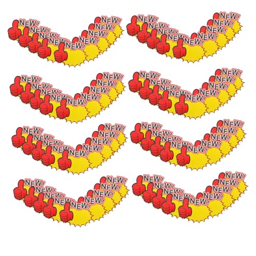 Cabilock 100 Stück Leere Sternform Papier Preisschilder für Einzelhandel und Supermärkte Burst Star Verkaufsetiketten für Garage und Partys von Cabilock