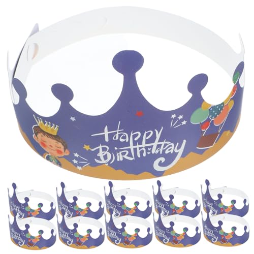 Cabilock 100 Stück Papier Geburtstagskrone Hüte Partyhüte für Jungen Einheitsgröße Krone Lustige Dekoration für Unvergessliche Feiern Cabilock 100 Stück Papier Geburtstagskrone Hüte Partyhüte für Jungen Einheitsgröße Krone Lustige Dekoration für Unvergessliche Feiern von Cabilock