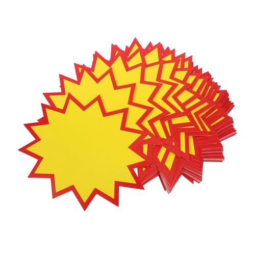 Cabilock 100 Stück Preisschild für explosive Aufkleber klein Aufkleber für den Einzelhandel Etiketten Preisschilder Preisschild für den Handel Verkaufsschilder im Einzelhandel Papier Yellow von Cabilock