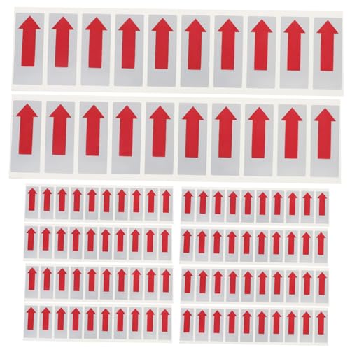 Cabilock 100 Stück Rote Selbstklebende Etiketten für Taschenversiegelung Transparente Aufkleber für Müllsäcke Umschläge und Hochsichtbare Pfeilmarkierungen für Sichere Versiegelung von Cabilock