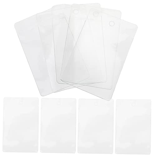 Cabilock 100 Stück Teiliges Label Cover Praktische Transparente Kartenhüllen Robuste Etikettenhalter für Lager Wiederverwendbare Aufbewahrungstaschen für Preisschilder und Ausweise von Cabilock