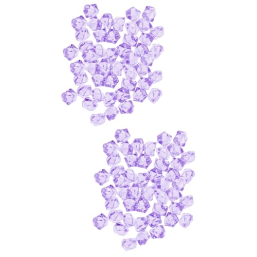 Cabilock 1000 Stk Simulation Zerbrochener Eiswürfel Künstliche Kristalle Lila Vase Farbige Felsen Tischkonfetti Kristalle Edelsteine Gefälscht Acryl Verstreute Perlen Violett Diamant von Cabilock