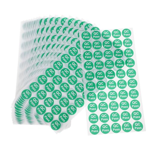 Cabilock 1000 Stück Qc Passed Aufkleber Qualitätssticker Selbstklebende Etiketten für Produktprüfung Runde Etiketten für Lager und Qualitätssicherung von Cabilock