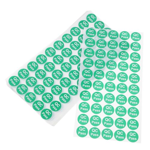 Cabilock 1000 Stück bestandene Labels für Qualität Aufkleber Etikett Abdeckung Vinyl farbig Plakette für Qualitätstest bestanden Qualitätsprüfzeichen Papier Green von Cabilock