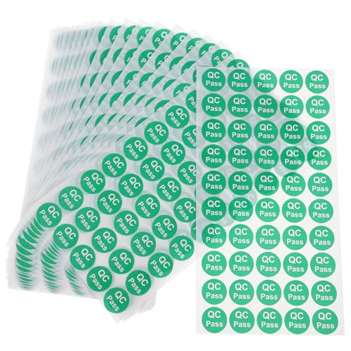 Cabilock 1000Stücke Qualitätskontrollaufkleber Qc Pass Selbstklebende Etiketten für Lagerprodukte Langlebige Qualitätsprüfaufkleber für Zuverlässige Kennzeichnung von Cabilock