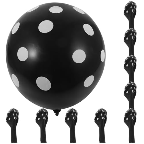 Cabilock 100St Wellen punkt ballon Ballonquastenschwänze Hochzeitsballons Heliumballon-Kit Glitzerballons geburtstagsballons geburtstagsdekoration Partygeschenke Partyzubehör Emulsion Black von Cabilock