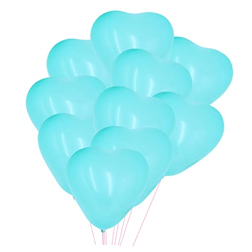 Cabilock 100st Romantische Luftballons in Herzform Makronen-herzballons Blaues Dekor Partyballon Aus Latex Makronen-ballon-babyparty Blaue Luftballons Dekorative Gegenstände Macaron von Cabilock