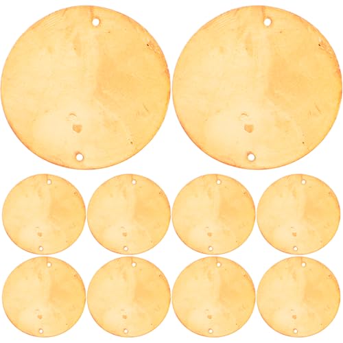 Cabilock 100stücke Runde Muschelscheiben Polierte Accessoires Für Diy Bastelprojekte Windspiel Herstellung Schmuckherstellung Und Anhänger von Cabilock