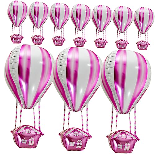 Cabilock 10St Heißluftballon elegant kinder geburtstagsdeko Geburtstagsballon Ballon-Wanddekorationen Flugzeug Ornament dekorativer Luftballon Geburtstagsfeier Ballon Aluminiumfolie Korb 4d von Cabilock