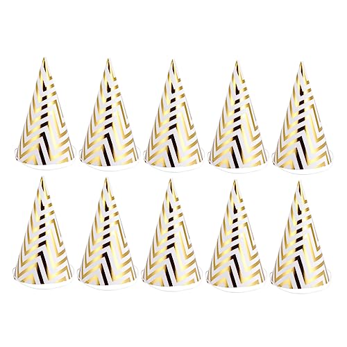 Cabilock 10 Stück Partyhüte Für Jungen Und Mädchen Dreieckig Aus Papier Dekorative Partykappe Vergoldeter Streifen Sicher Und Bequem Für Partyzubehör Für Jungen Und Mädchen Cabilock 10 Stück Partyhüte Für Jungen Und Mädchen Dreieckig Aus Papier Dekorative Partykappe Vergoldeter Streifen Sicher Und Bequem Für Partyzubehör Für Jungen Und Mädchen von Cabilock