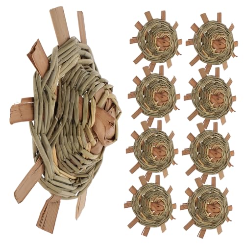 Cabilock 10stücke Miniatur Strohhüte Geflochtene Puppenhüte Handwerk Hut Foto Requisiten von Cabilock