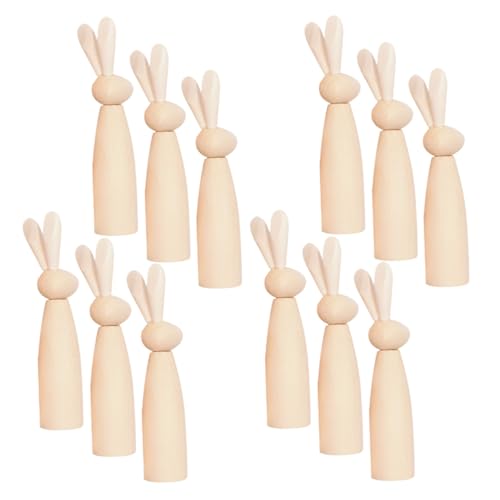Cabilock 12 Stücke Natürliche Holz Bunny Ornamente Unfinished Handwerk Peg Puppen für Projekte Decor Cabilock 12 Stücke Natürliche Holz Bunny Ornamente Unfinished Handwerk Peg Puppen für Projekte Decor von Cabilock