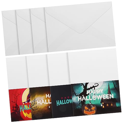 Cabilock 12 Sätze Halloween-karte Halloween-party-karte Einladung Halloween -partyzubehör Beängstigend Vintage Halloween-dekorationen Thematisiert Einladen Pop Lädt Ein Brief Gruß Papier von Cabilock