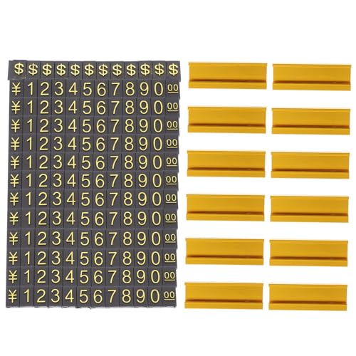 Cabilock 12 Sätze Preisschild Speichern Tags-aufkleber Etiketten Schilder Für Verkäufer Stichworte Anzeige Display-tags Speichern Preisschilder Mit Zahlen Aluminiumlegierung von Cabilock