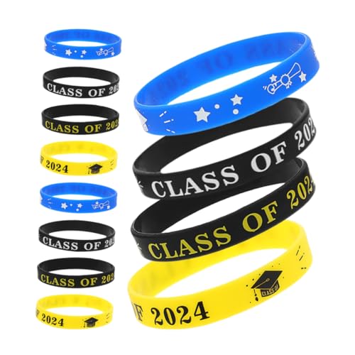 Cabilock 12 Stück 2024 Abschlussarmband Grad abschluss armband Gewichtsarmbänder erinnerung reminescence party sachen Partyzubehör der Klasse 2024 wiederverwendbares Armband Kieselgel Cabilock 12 Stück 2024 Abschlussarmband Grad abschluss armband Gewichtsarmbänder erinnerung reminescence party sachen Partyzubehör der Klasse 2024 wiederverwendbares Armband Kieselgel von Cabilock