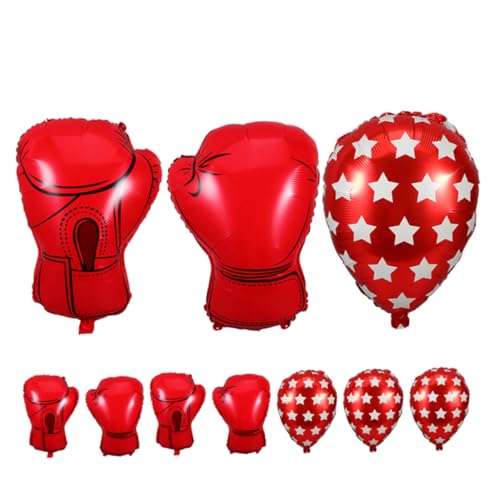 Cabilock 12 Stück Boxhandschuh Luftballons Aufblasbare Boxhandschuhe Und Sandsack Wrestling Partyzubehör Geburtstagsdekoration Sport Partygeschenke von Cabilock