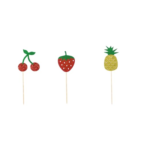 Cabilock 12 Stück Hawaii Früchte Kuchendekoration Kreative Cupcake Topper mit Wassermelone Kirsche Erdbeere Zitrone Traube und Ananas für Sommerpartys Cabilock 12 Stück Hawaii Früchte Kuchendekoration Kreative Cupcake Topper mit Wassermelone Kirsche Erdbeere Zitrone Traube und Ananas für Sommerpartys von Cabilock