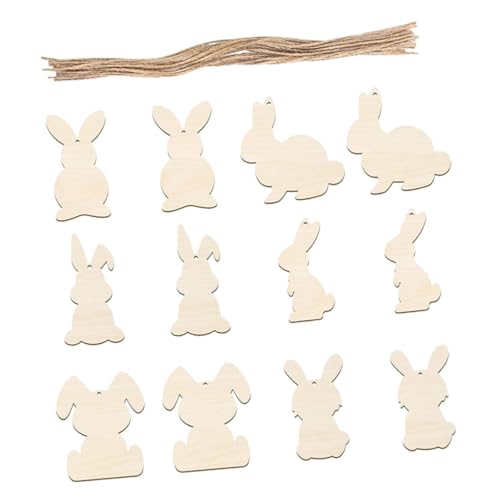 Cabilock 12 Stück Ostern Holzplatten Unbehandelte Holzscheiben zum Basteln Diy Dekoration für Ostern Hängende Ornamente Kreative Holzfiguren für Innenbereich Cabilock 12 Stück Ostern Holzplatten Unbehandelte Holzscheiben zum Basteln Diy Dekoration für Ostern Hängende Ornamente Kreative Holzfiguren für Innenbereich von Cabilock