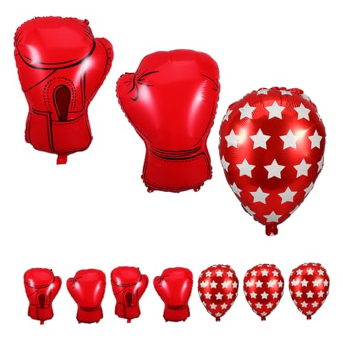 Cabilock 12 Stück Teiliges Aufblasbare Boxing Glove Ballons und Sandbag Ballons Lebendige Rote Sportparty Deko Leicht zu Hängen für Kindergeburtstag und Wrestling Feiern von Cabilock