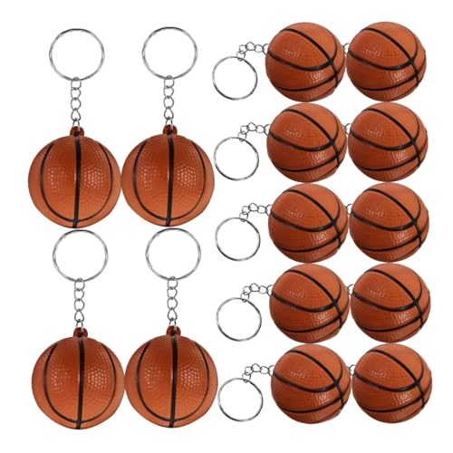 Cabilock 12 Stück Teiliges Basketball Schlüsselanhänger PU Mini Basketball Dekorative Schlüsselanhänger für Taschen Rucksäcke Sport Party Braunes Design Cabilock 12 Stück Teiliges Basketball Schlüsselanhänger PU Mini Basketball Dekorative Schlüsselanhänger für Taschen Rucksäcke Sport Party Braunes Design von Cabilock