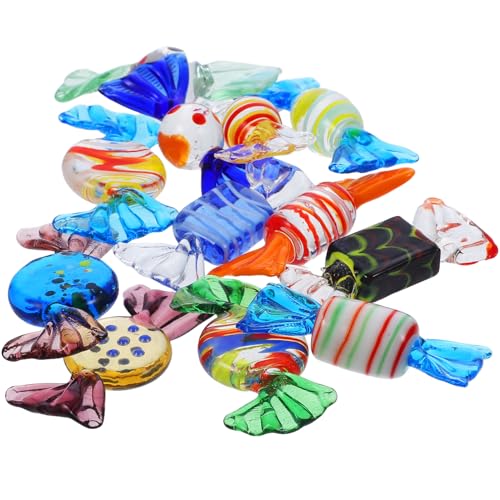 Cabilock 12 Stück Teiliges Bunte Glaszucker Dekorationen Handgefertigte Glasornamente für Schreibtisch und Klassischer Stil für Süße Jedem Cabilock 12 Stück Teiliges Bunte Glaszucker Dekorationen Handgefertigte Glasornamente für Schreibtisch und Klassischer Stil für Süße Jedem von Cabilock