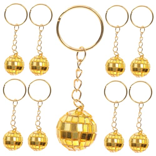 Cabilock 12 Stück Teiliges Disco Kugel Schlüsselanhänger Set mit Goldfarbenem Mini Spiegel Ball Glänzende Party Deko Verspielter Anhänger für Hochzeit Feier und Alltagsschlüssel Cabilock 12 Stück Teiliges Disco Kugel Schlüsselanhänger Set mit Goldfarbenem Mini Spiegel Ball Glänzende Party Deko Verspielter Anhänger für Hochzeit Feier und Alltagsschlüssel von Cabilock