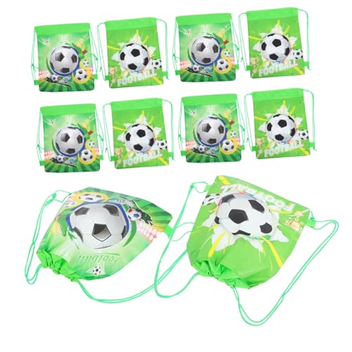 Cabilock 12 Stück Teiliges Fußball Party Kordelzugbeutel aus Robustem Vliesstoff Bedruckte Langlebige Fußball Mitgebsel Taschen für Kindergeburtstag Sport und Fußballfans Praktische von Cabilock