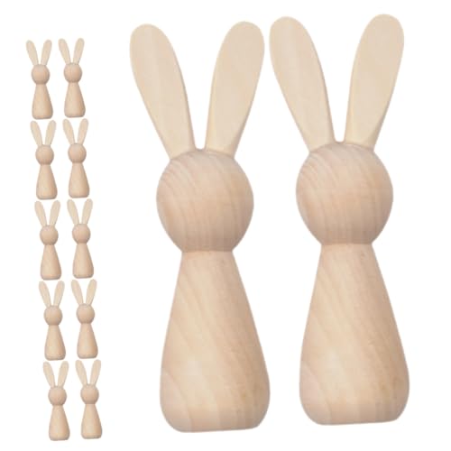 Cabilock 12 Stück Teiliges Holzhasen Figuren zum Bemalen Realistische Osterdeko DIY Bastelset für Erwachsene Glatte Oberfläche Kreative Holzfiguren für Garten und Heimdekoration Cabilock 12 Stück Teiliges Holzhasen Figuren zum Bemalen Realistische Osterdeko DIY Bastelset für Erwachsene Glatte Oberfläche Kreative Holzfiguren für Garten und Heimdekoration von Cabilock