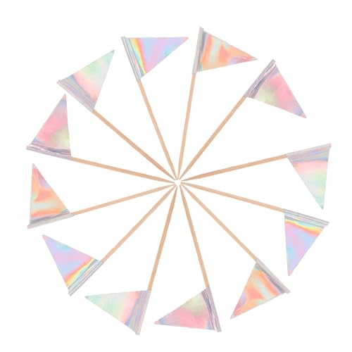Cabilock 12stücke Zahnstocherflaggen Für Kuchendekorationen Dreieckige Flaggenpicks Stäbchen Dekorative Dessertaufsätze Für Geburtstag Hochzeit Urlaub Und Everyday Dessertpräsentation von Cabilock