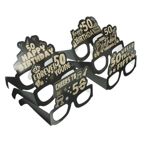 Cabilock 12 Stück Teiliges Papier Brillenrahmen für Geburtstag Kreative Partybrille für Feierlichkeiten Hochzeit Weihnachten und Rave Partys Leicht und Tragbar von Cabilock