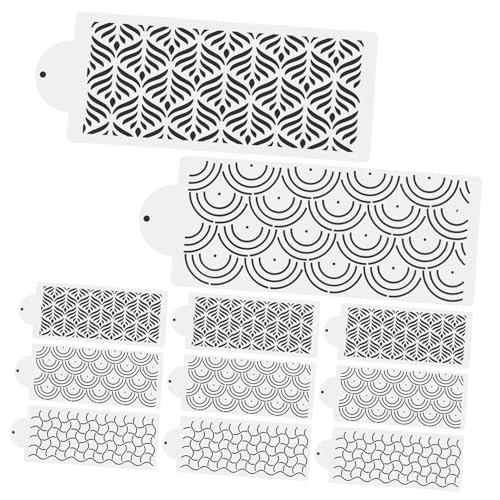 Cabilock 12 Stück Teiliges Set Torten Schablonen aus Pet Flexibel und für Essbare Dekorationen zum Backen von Kuchen Mousse Keksen und von Cabilock