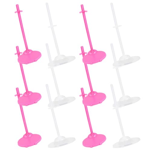 Cabilock 12 Stück Teiliges Stabiler Puppenständer aus Transparent und Rosa für Präsentation von Puppen und Figuren Tisch oder Regal Cabilock 12 Stück Teiliges Stabiler Puppenständer aus Transparent und Rosa für Präsentation von Puppen und Figuren Tisch oder Regal von Cabilock