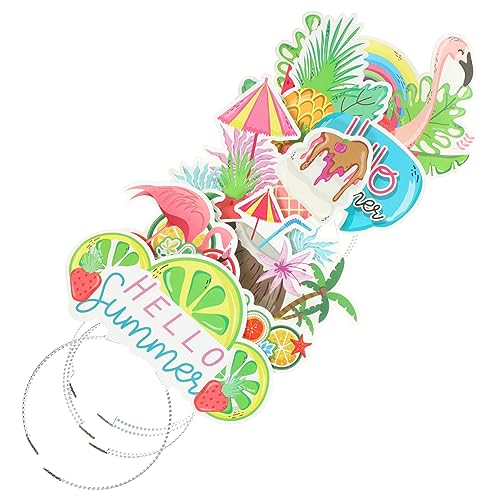 Cabilock 12St hawaiianische Party-Cosplay-Stirnbänder Festival Rave Hautpflege-Stirnband Sommerkulisse partydekoration Party Decoration Hawaii-Stirnband Strandzubehör für den Strand Plastik von Cabilock