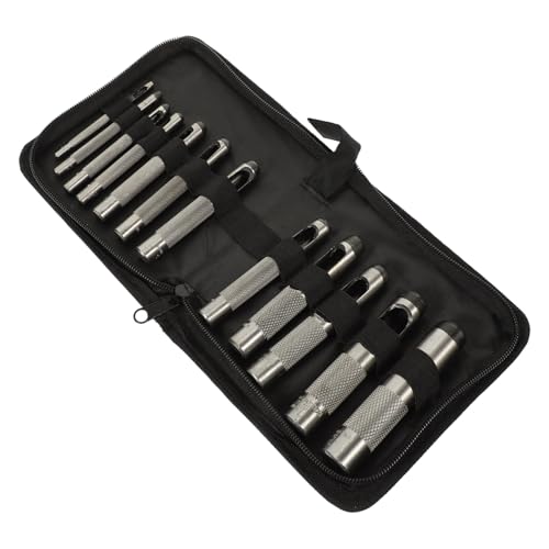 Cabilock 12Stücke Leder Lochstanzer Hohl Punch Werkzeug Für Gürtel Uhrenarmbänder Für Lederhandwerk Bastelarbeiten Ösenausrüstung von Cabilock