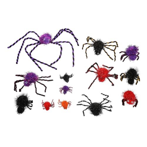 Cabilock 13 Stück Halloween Spinne Knifflige Spielzeuge Party Spinnen Requisiten Horror Fake Spinnen Spielzeug Spinne Halloween Haarspinnen Spinnen Spielzeug Für Halloween Gruselige von Cabilock